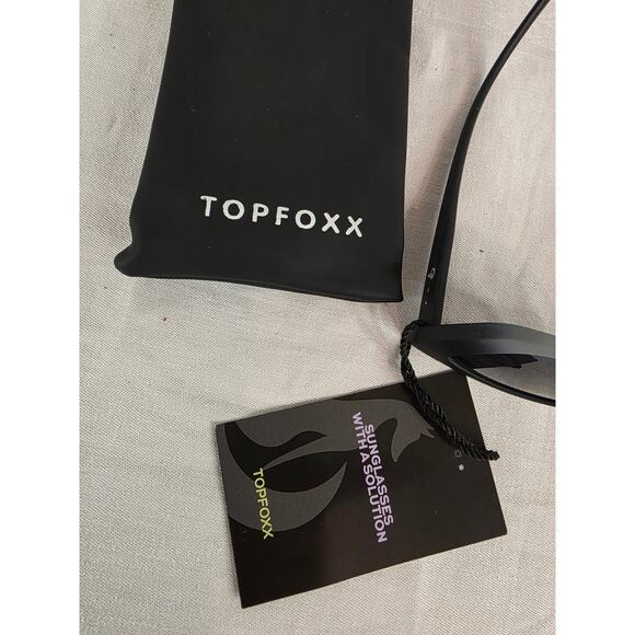 Top Foxx Women\'s Sunglasses SOPHIA Black Grey NWT in Original Case